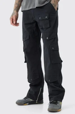 boohooMAN Tall Relaxed Fit Twill Cargo Trousers | UK| Trousers|Cargos