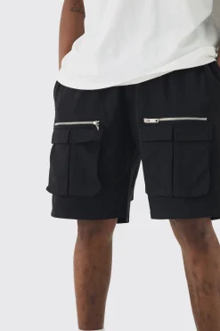 boohooMAN Tall Relaxed Fit Utility Jersey Short | UK| Shorts