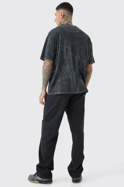 boohooMAN Tall Relaxed Fit Washed Carpenter Cargo Trouser | UK| Trousers|Cargos