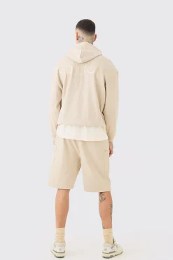 boohooMAN Tall Relaxed Heavyweight Ribbed Cargo Short | UK| Shorts