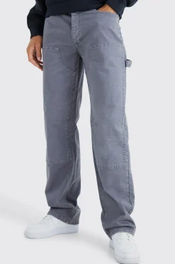 boohooMAN Tall Relaxed Overdye Carpenter Trouser | UK| Trousers