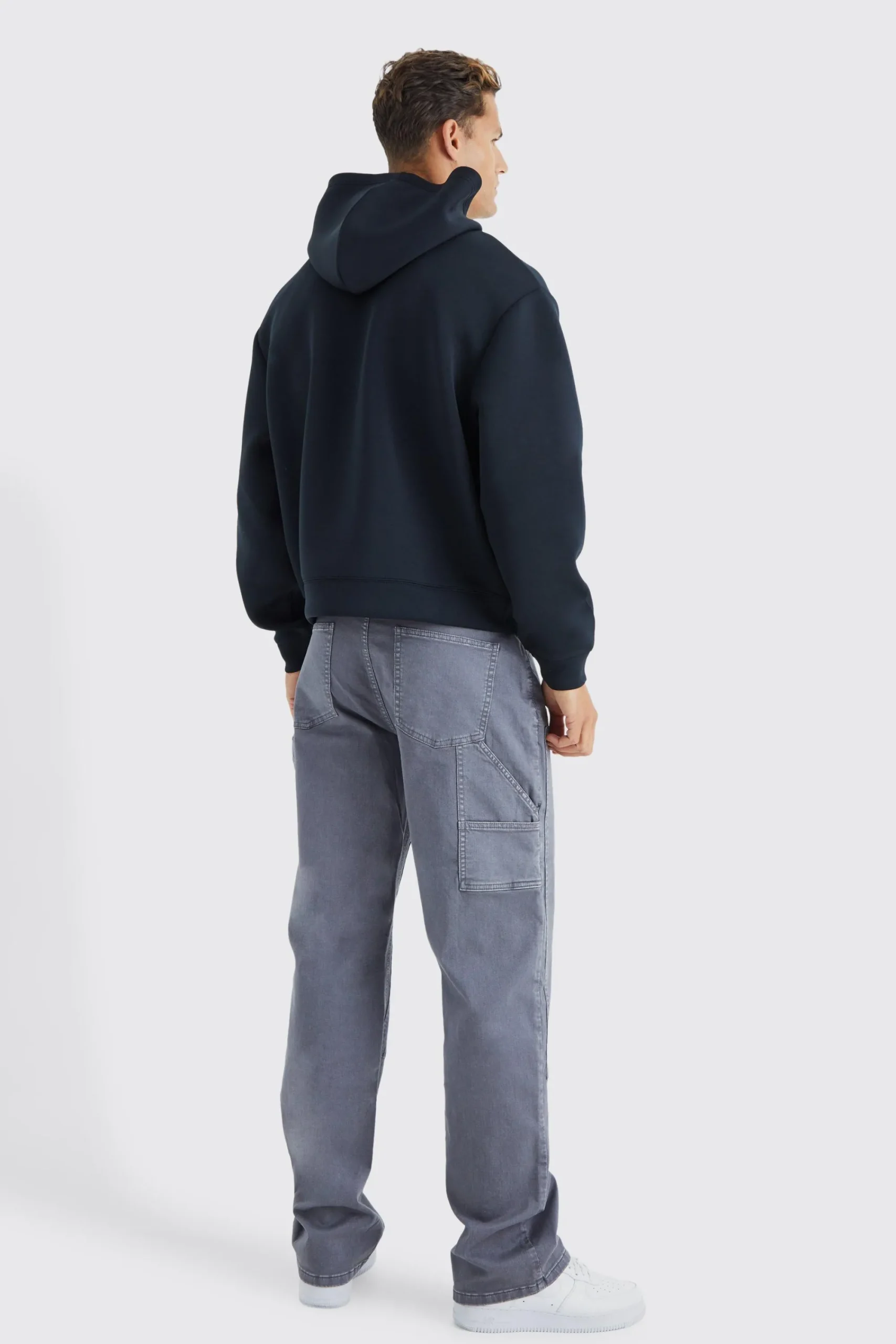 boohooMAN Tall Relaxed Overdye Carpenter Trouser | UK| Trousers