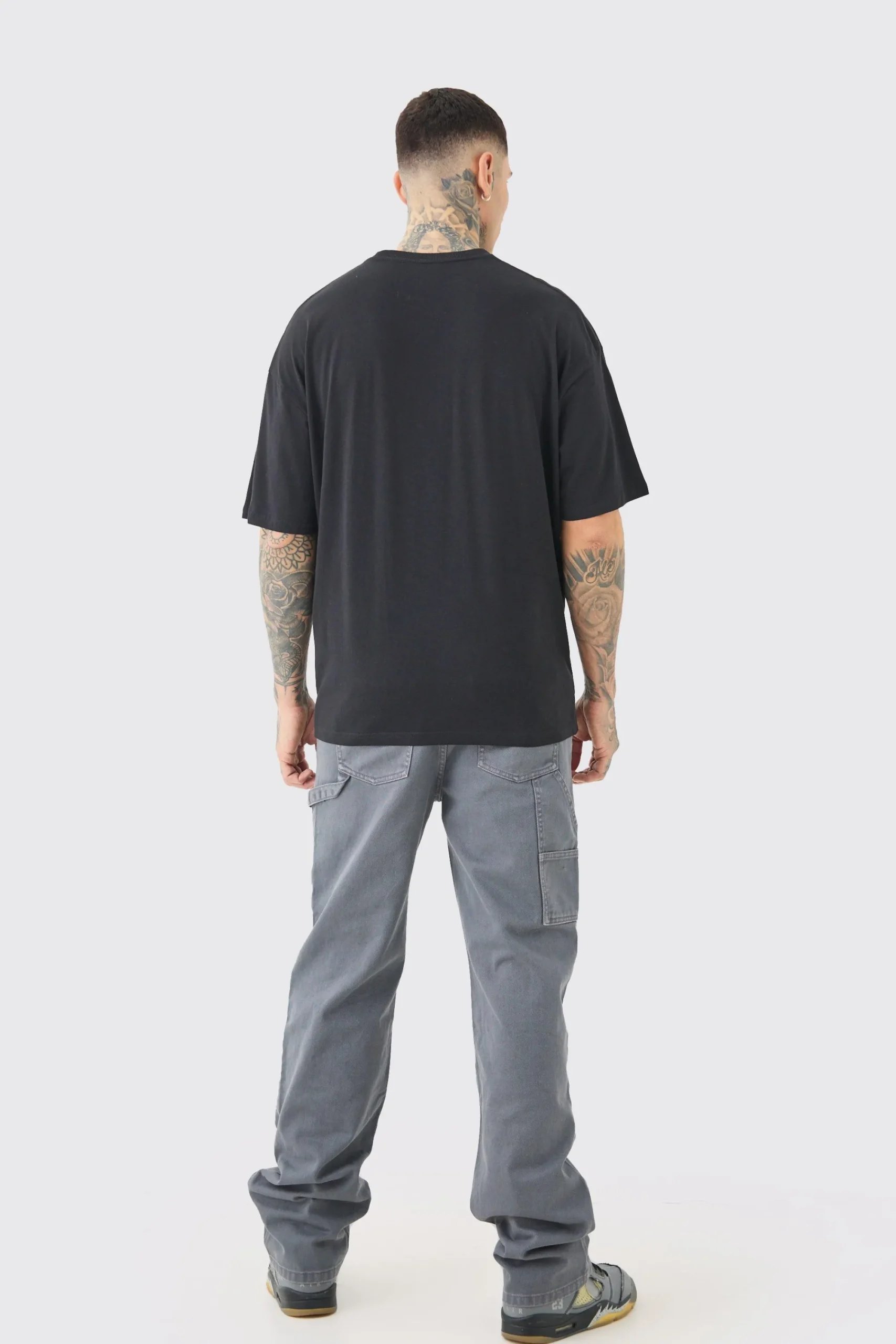 boohooMAN Tall Relaxed Overdye Carpenter Trouser | UK| Trousers