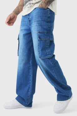 boohooMAN Tall Relaxed Rigid Cargo Jeans | UK| Trousers|Jeans