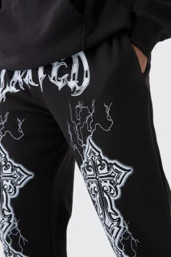 boohooMAN Tall Relaxed Worldwide Cross Jogger | UK| Trousers|Joggers