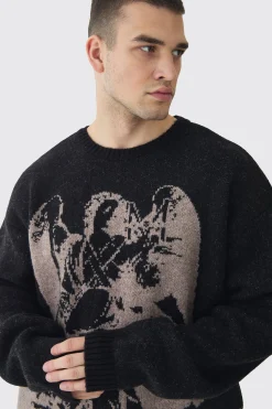 boohooMAN Tall Renaissance Oversized Fluffy Knitted Sweat | UK| Knitwear