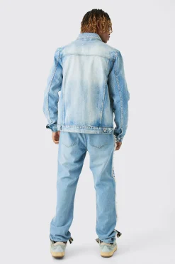 boohooMAN Tall Renaissance Panel Denim Jacket | UK| Coats & Jackets