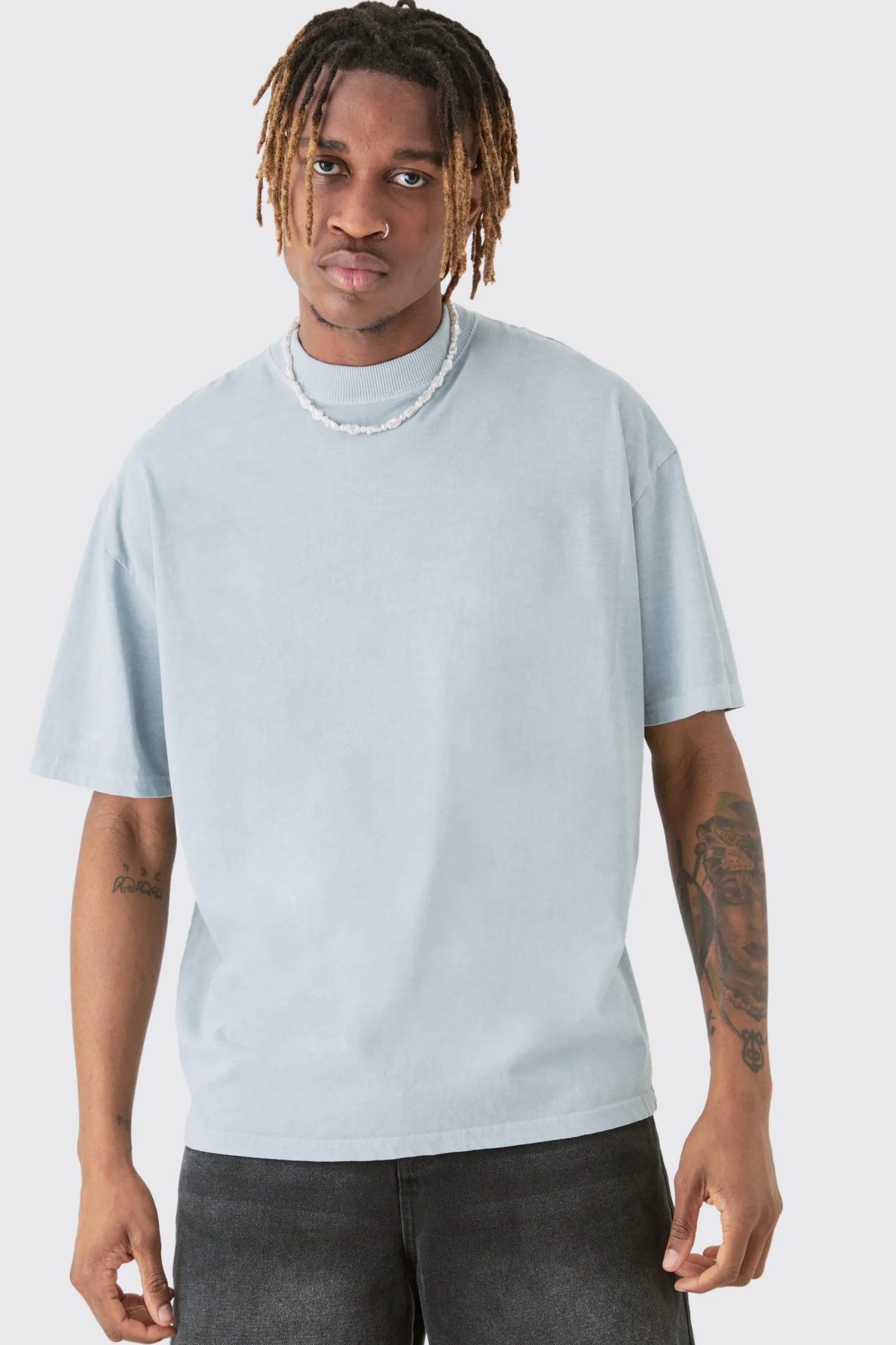 Tall Rose Graphic Back Print T-shirt | UK^boohooMAN Hot