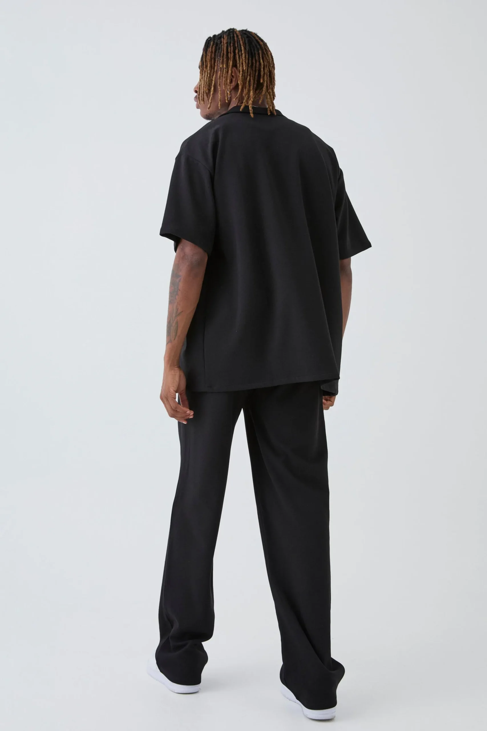 boohooMAN Tall Scuba Twill Oversized Shirt & Trouser Set | UK| Shirts|Sets & Co-Ords