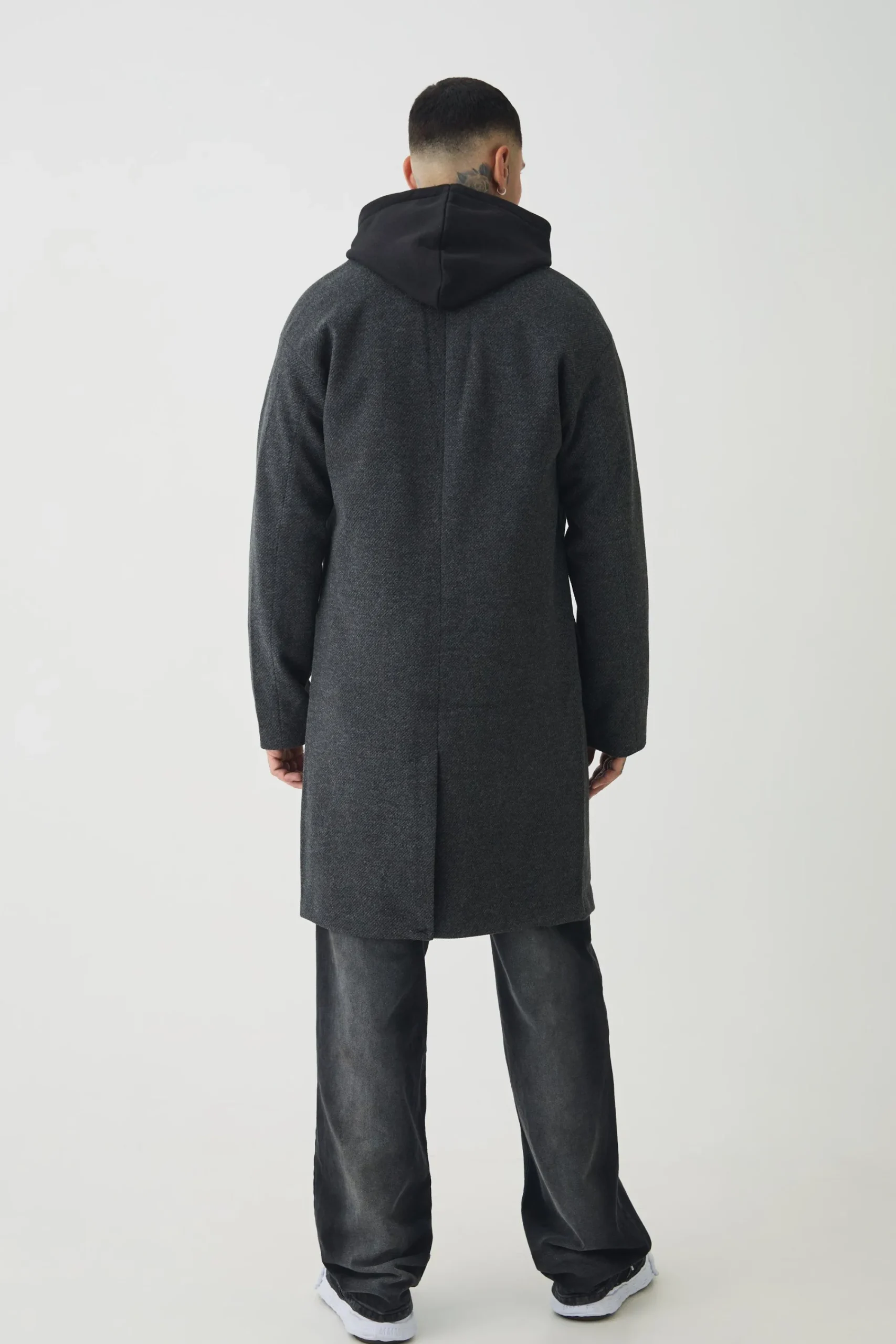 boohooMAN Tall Single Breasted Overcoat In | UK| Coats & Jackets