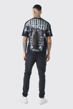 boohooMAN Tall Skinny Fit Elasticated Waist Cuffed Cargo Trousers | UK| Trousers|Cargos