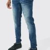 boohooMAN Tall Skinny Stretch Jean In Antique Blue | UK| Jeans
