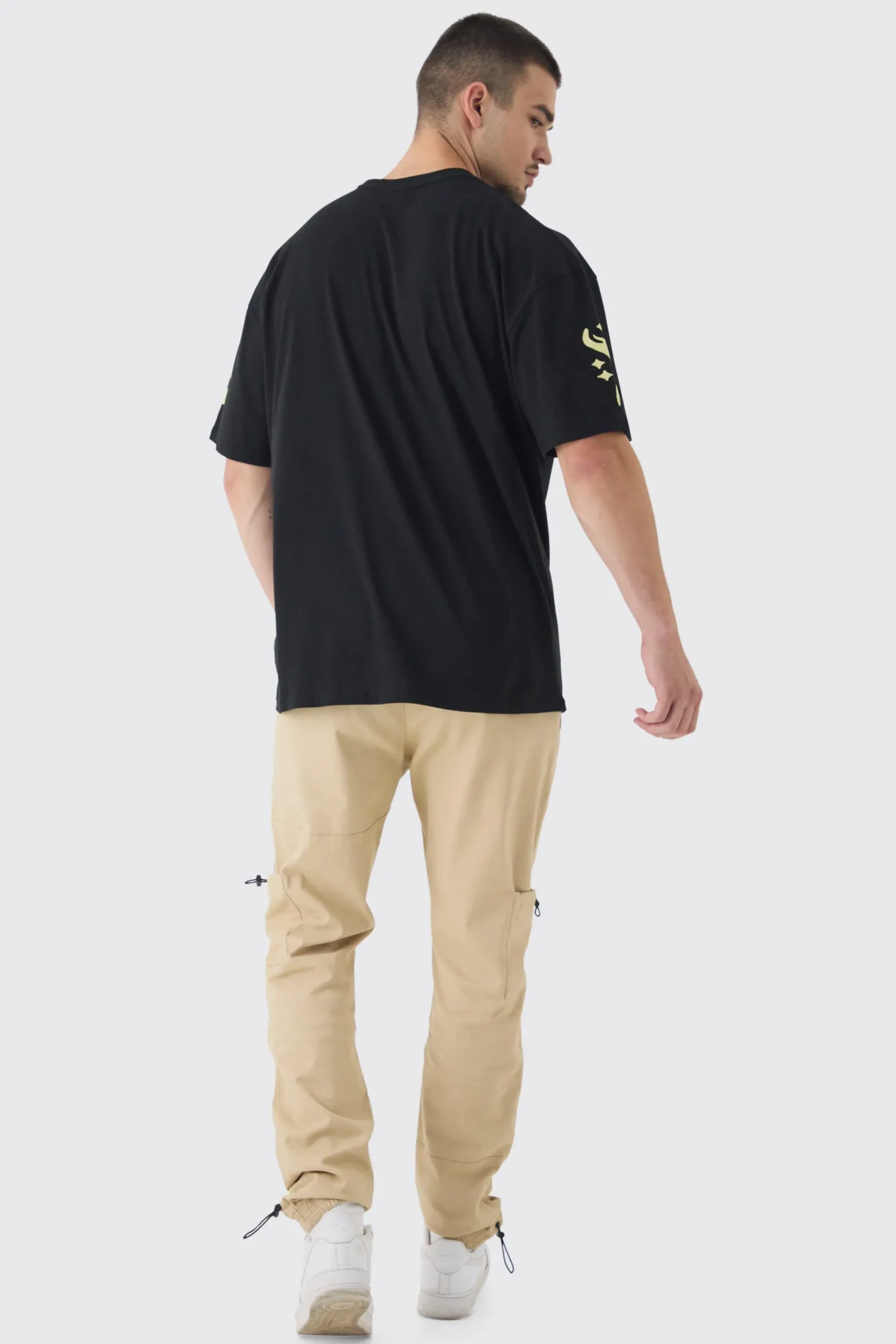 Tall Skull Flame Print Oversized T-shirt In | UK^boohooMAN Outlet