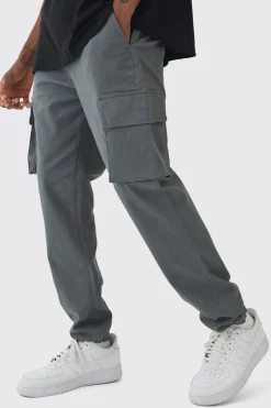 boohooMAN Tall Slim Fit Elasticated Waist Cuffed Cargo Trousers | UK| Trousers|Cargos