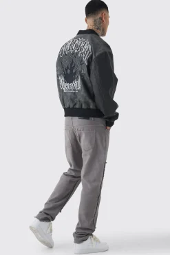 boohooMAN Tall Slim Leg Overdyed Carpenter Trouser In | UK| Trousers