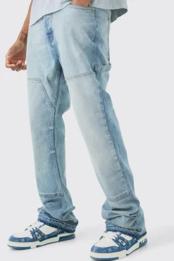boohooMAN Tall Slim Rigid Flare Carpenter Jeans | UK| Trousers|Jeans