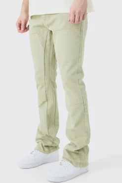 boohooMAN Tall Slim Rigid Flare Gusset Detail Jeans | UK| Jeans