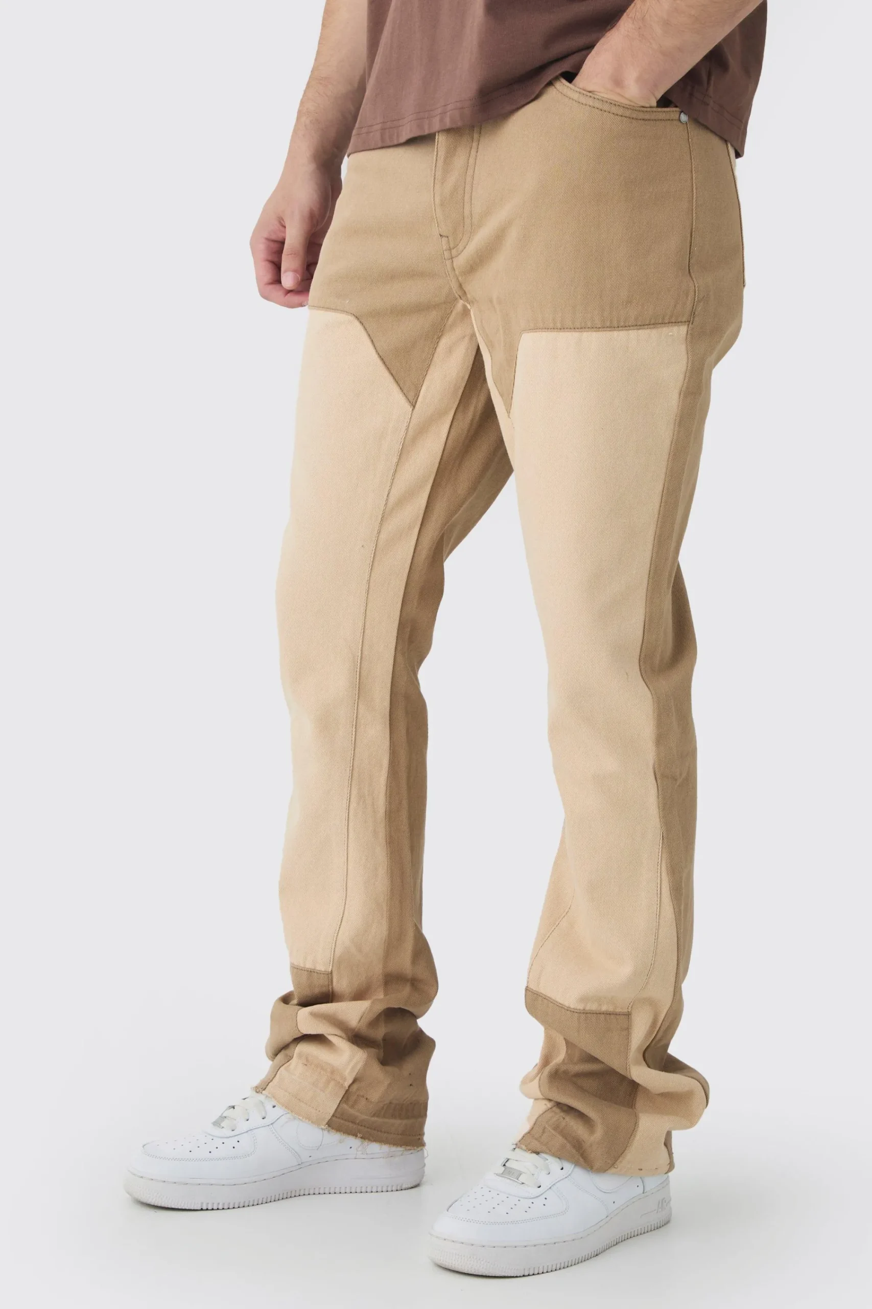 boohooMAN Tall Slim Rigid Flare Overdye Carpenter Jeans | UK| Trousers|Jeans