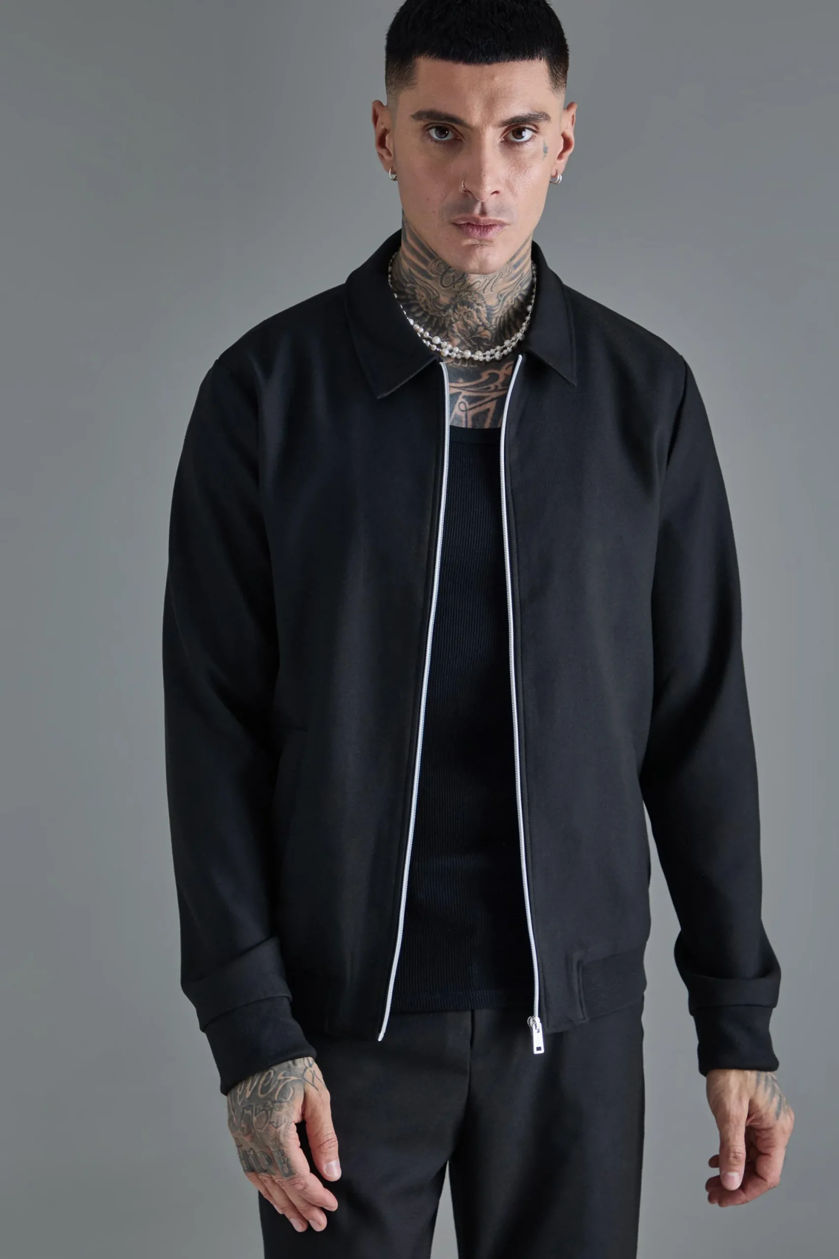 boohooMAN Tall Smart Bomber And Trouser Set In | UK| Sets & Co-Ords