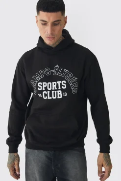 boohooMAN Tall Sports Club Varsity Oversized Hoodie | UK| Hoodies & Sweatshirts