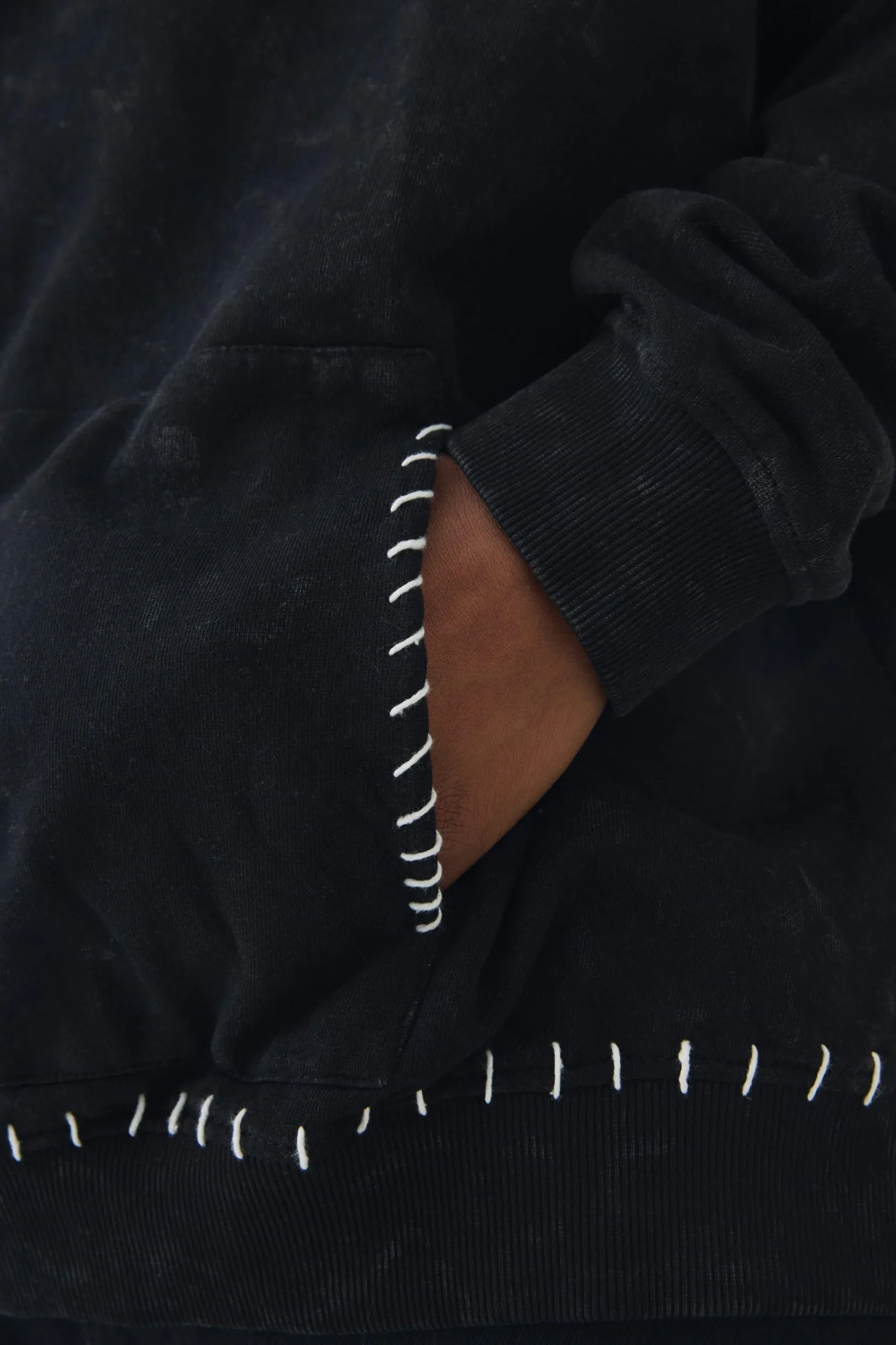 boohooMAN Tall Stitch Detail Oversized Washed Hoodie | UK| Hoodies & Sweatshirts
