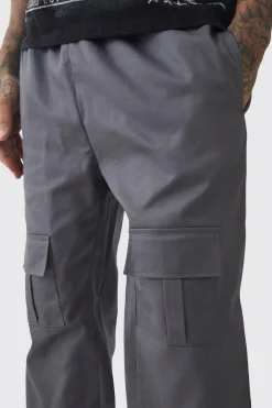 boohooMAN Tall Straight Fit Front Pocket Twill Overdyed Cargo Trouser | UK| Trousers|Cargos