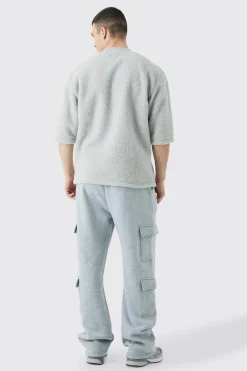 boohooMAN Tall Straight Leg Top Stitch Cargo Jogger | UK| Trousers|Joggers