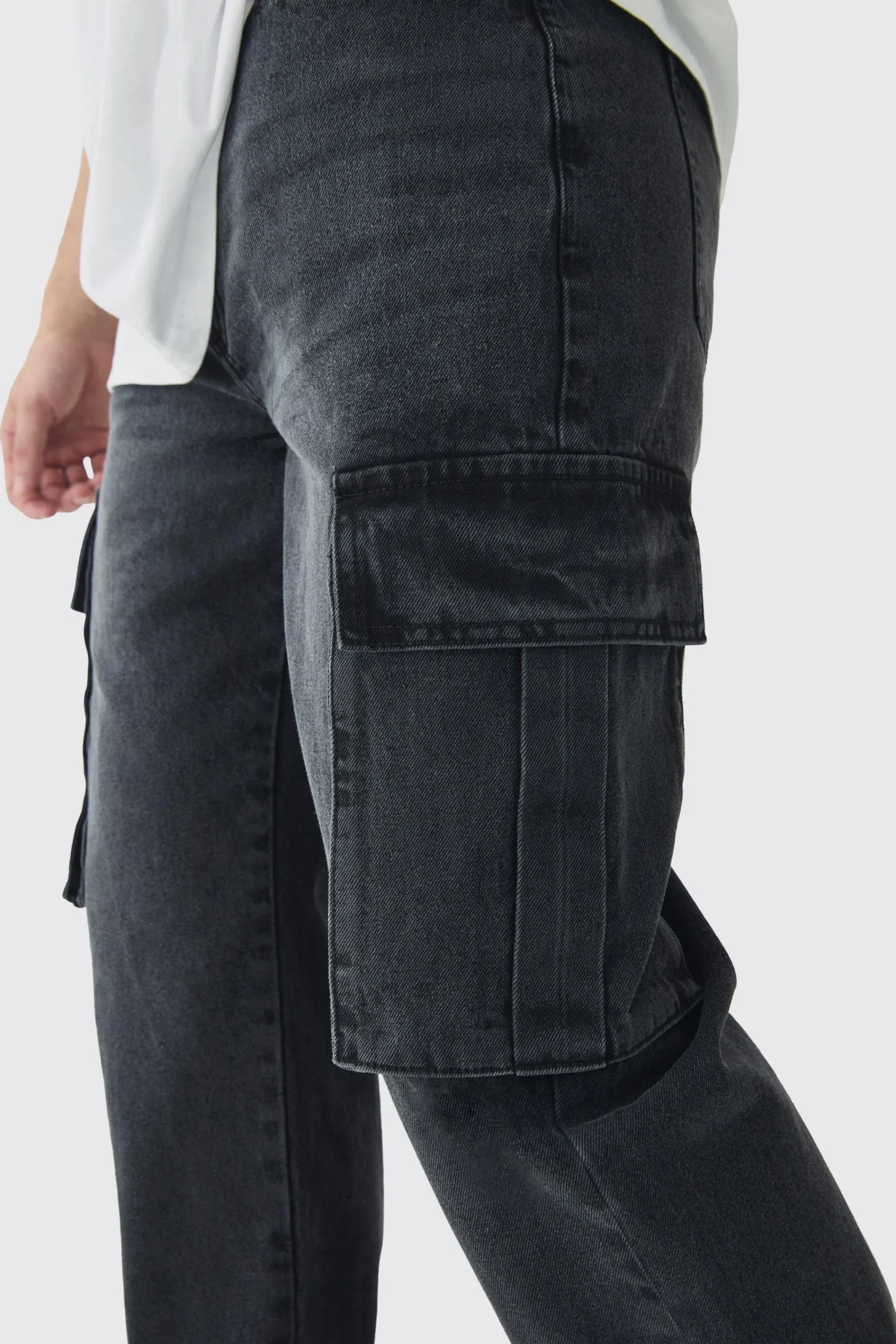 boohooMAN Tall Straight Rigid Cargo Jeans | UK| Jeans