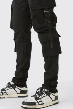 boohooMAN Tall Stretch Skinny Cargo Pocket Detail Jean In | UK| Trousers|Jeans