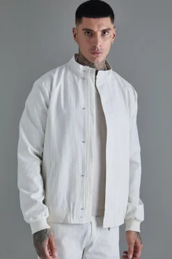 boohooMAN Tall Stripe Seersucker Smart Jacket And Short Set | UK| Sets & Co-Ords