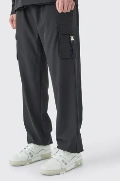 boohooMAN Tall Technical Stretch Elasticated Waist Utility Cargo Trouser | UK| Trousers|Cargos