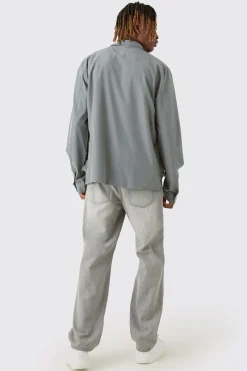 boohooMAN Tall Technical Stretch Harrington Asymmetrical Jacket | UK| Coats & Jackets