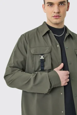 boohooMAN Tall Technical Stretch Harrington Utility Jacket | UK| Coats & Jackets