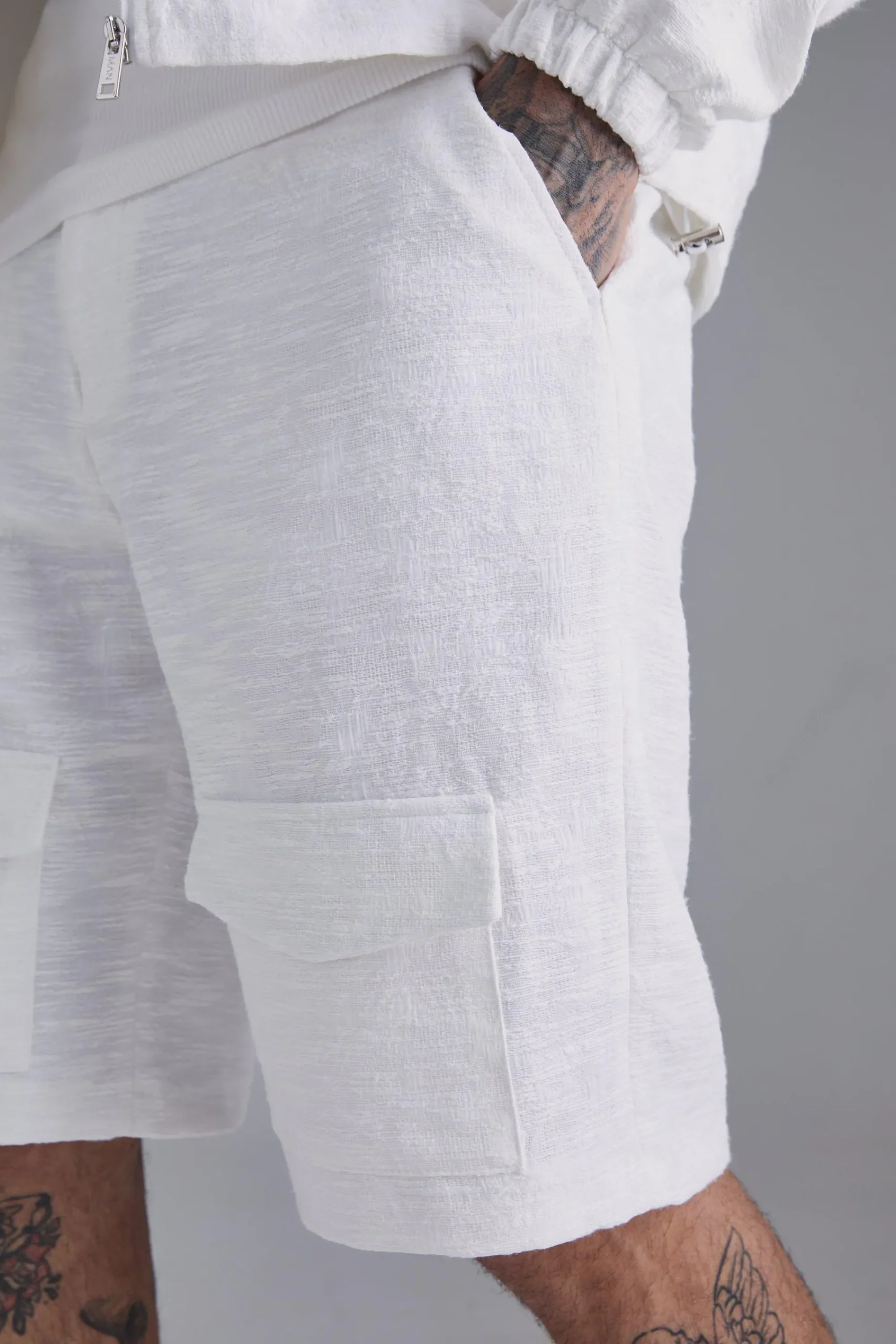 boohooMAN Tall Textured Jacquard Smart Jacket And Short Set | UK| Sets & Co-Ords