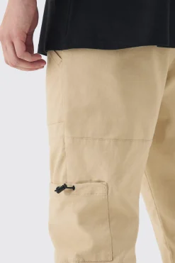 boohooMAN Tall Toggle Detail Slim Fit Cargo Joggers | UK| Trousers|Cargos