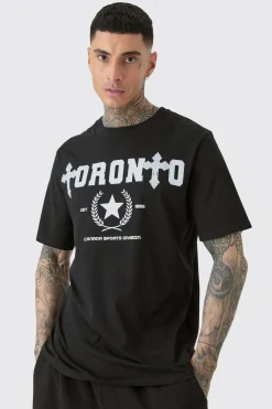 Tall Toronto Print T-shirt | UK^boohooMAN