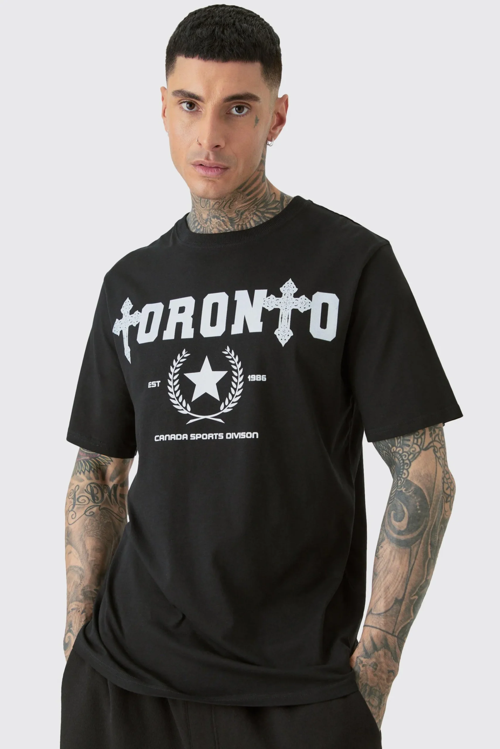 Tall Toronto Print T-shirt | UK^boohooMAN