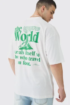 Tall Travel Back Print Graphic T-Shirt | UK^boohooMAN Best