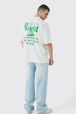 Tall Travel Back Print Graphic T-Shirt | UK^boohooMAN Best