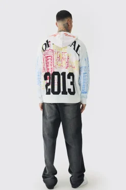 boohooMAN Tall Twenty Thirteen Graphic Knitted Hoodie | UK| Hoodies & Sweatshirts|Knitwear