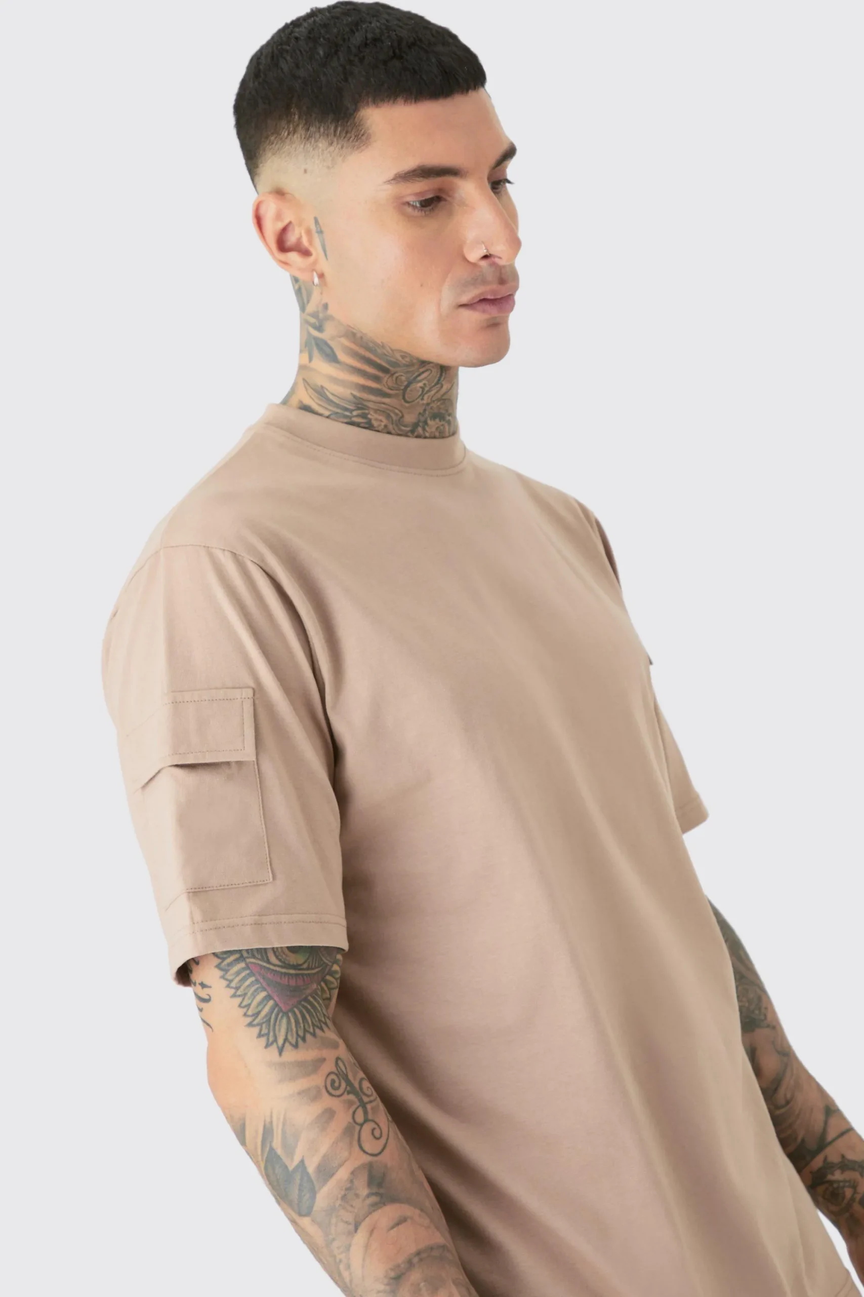 boohooMAN Tall Utility Pocket T-shirt & Cargo Short Set | UK| Shorts|Tracksuits
