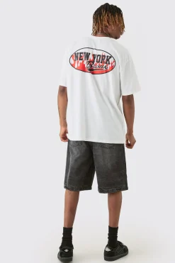 Tall Varsity Badge Back Print T-shirt In | UK^boohooMAN Best