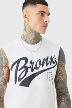 Tall Varsity Bronx Tank In | UK^boohooMAN Clearance