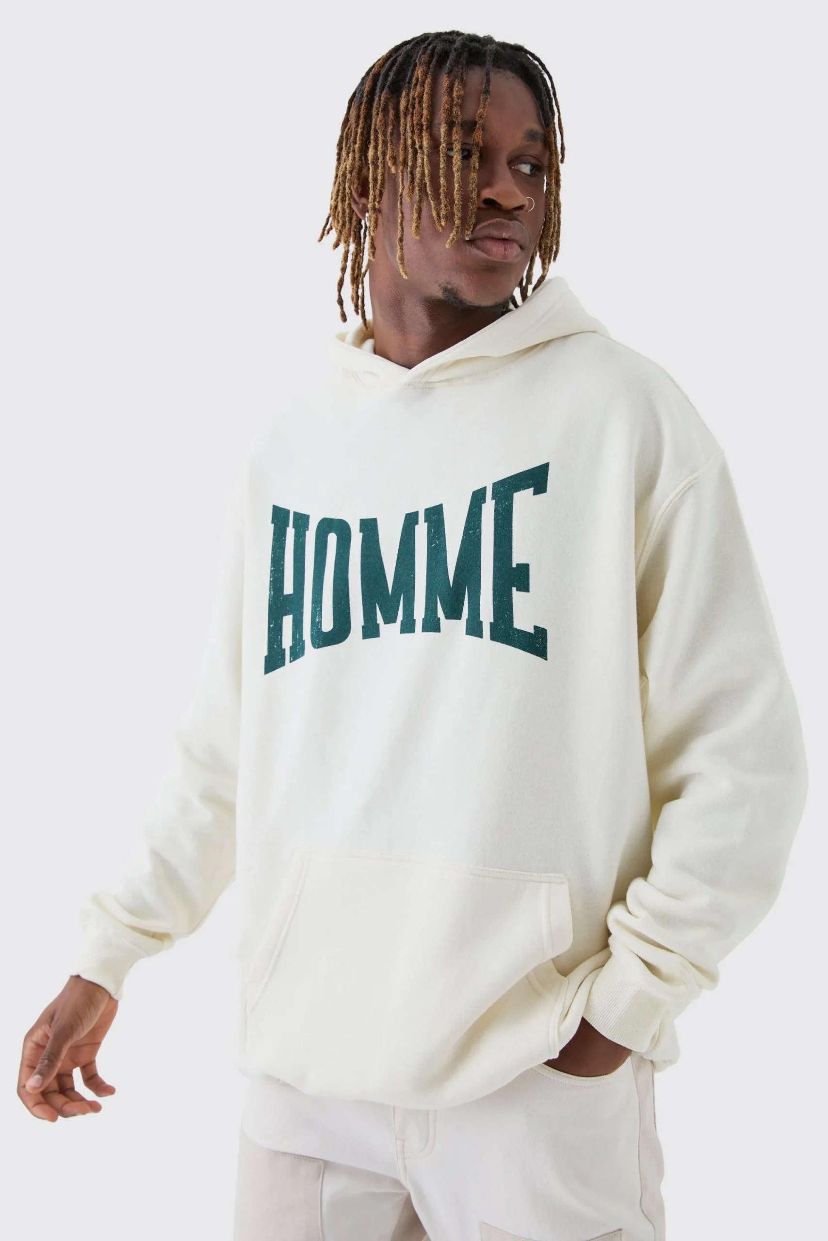 boohooMAN Tall Varsity HOMME Print Oversized Hoodie | UK| Hoodies & Sweatshirts