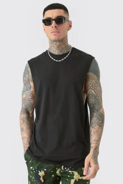 Tall Varsity San Diego Backprint Tank In | UK^boohooMAN