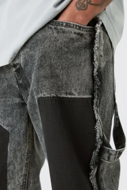 boohooMAN Tall Wash Straight Fit Carpenter Jean In | UK| Trousers|Jeans