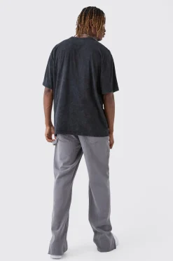 Tall Washed Floral Embroidered T-Shirt | UK^boohooMAN Sale