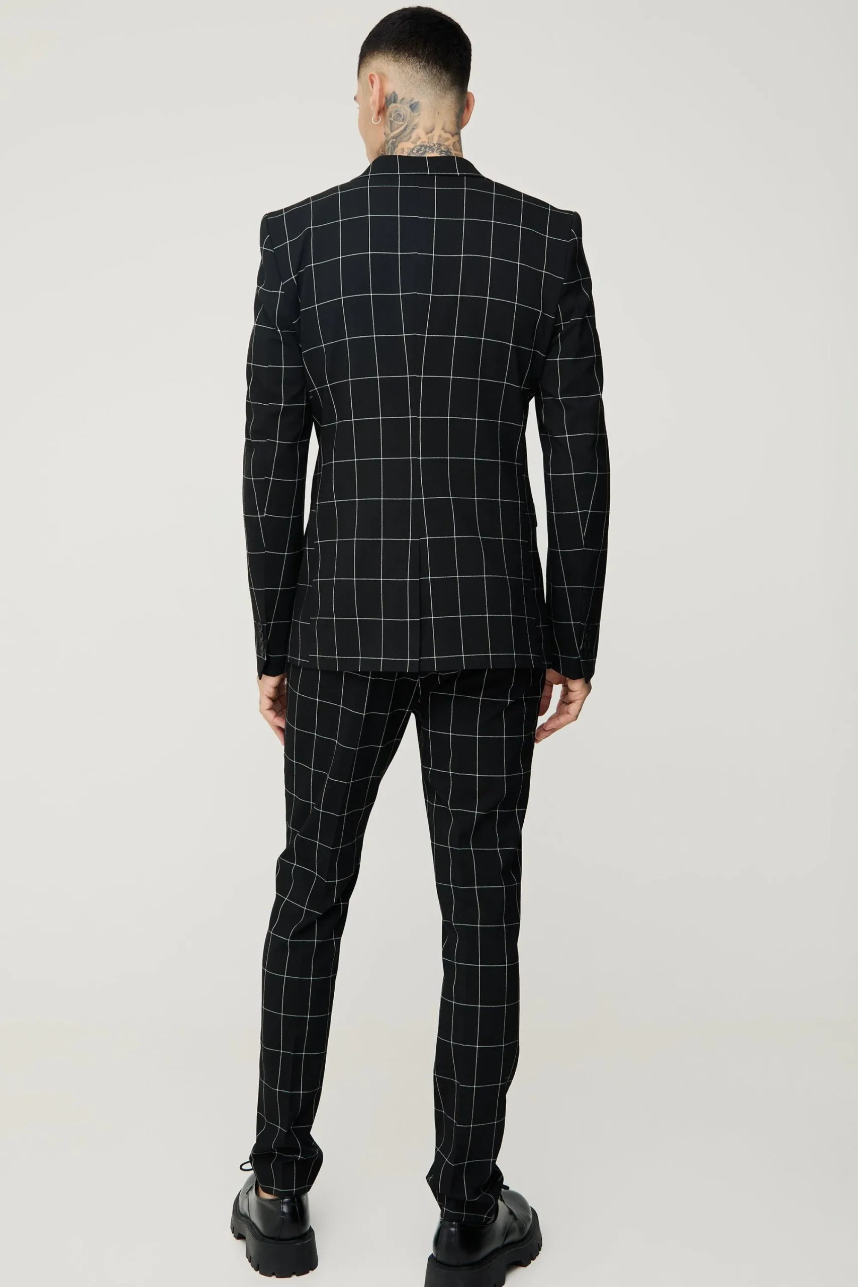 boohooMAN Tall Window Pane Check Skinny Fit Suit | UK| Sets & Co-Ords