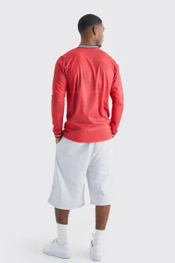 Tall Worldwide Long Sleeve Football Shirt | UK^boohooMAN Hot