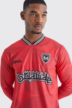 Tall Worldwide Long Sleeve Football Shirt | UK^boohooMAN Hot